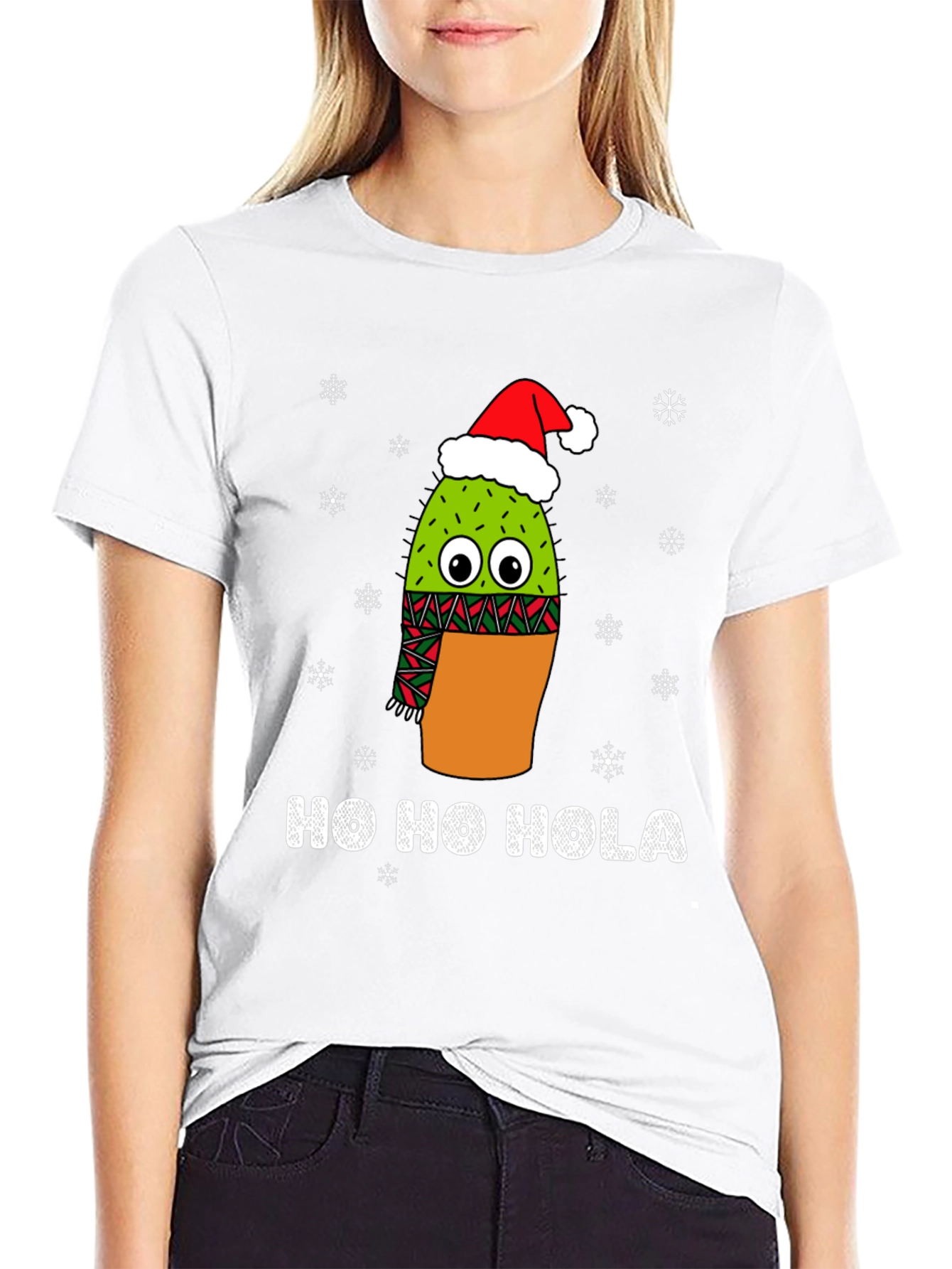 Ho Ho Hola Christmas Cactus T-Shirt