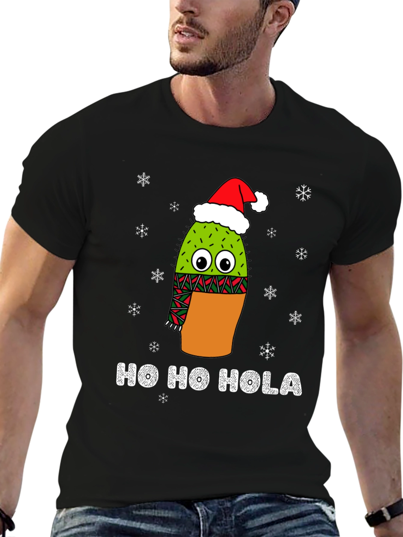 Ho Ho Hola Christmas Cactus T-Shirt