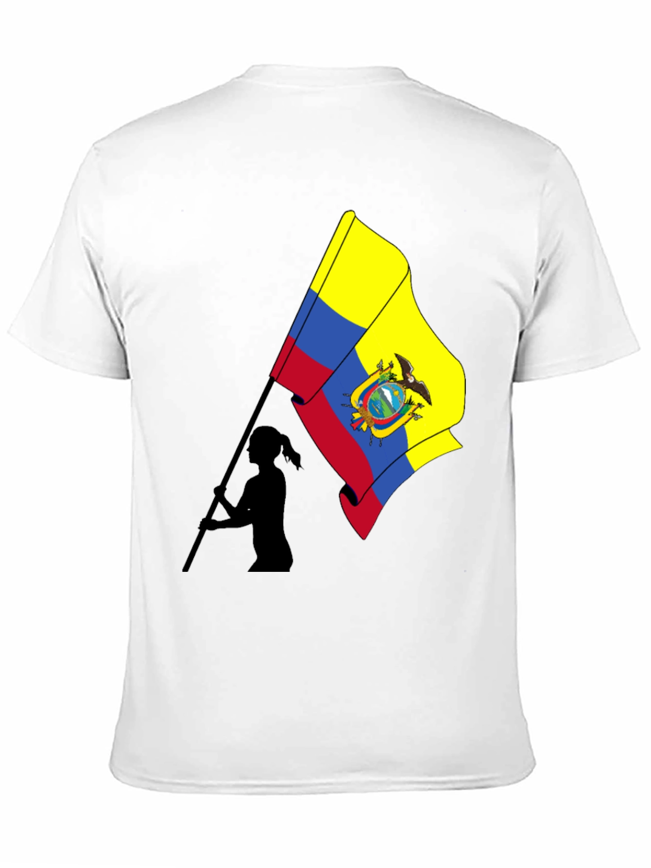 Ecuador Flag Graphic T-Shirt - Black