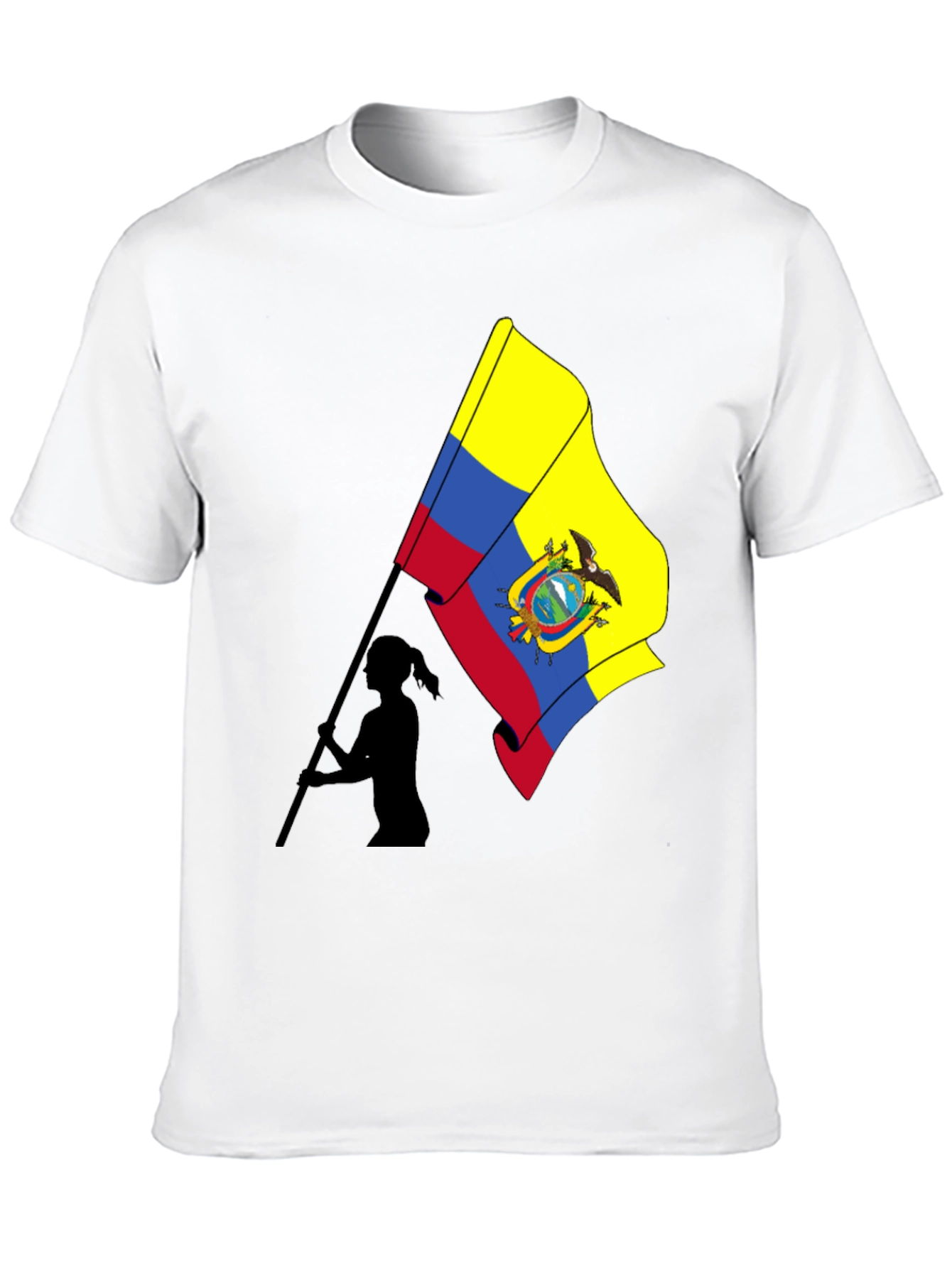 Ecuador Flag Graphic T-Shirt - Black