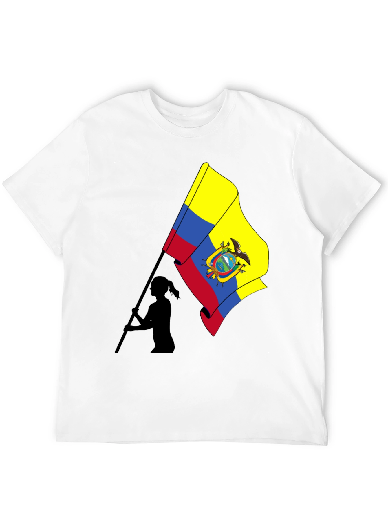 Ecuador Flag Graphic T-Shirt - Black