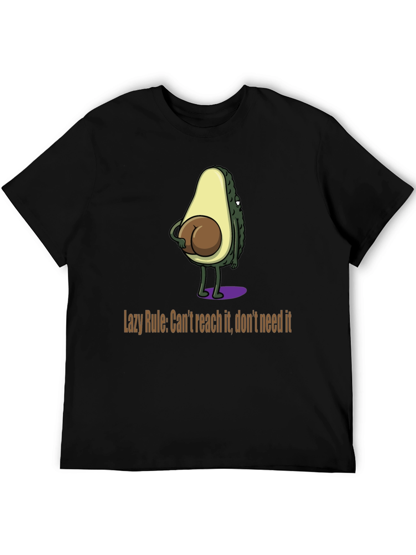 Funny Avocado Booty Graphic T-Shirt - Lazy Rule
