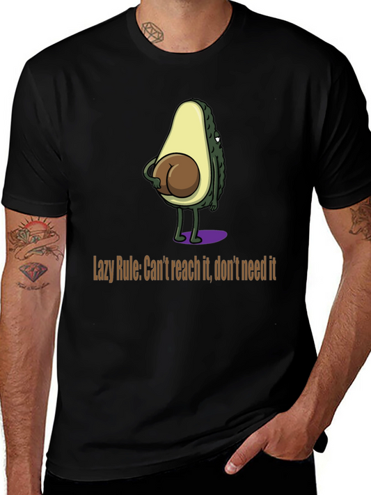 Funny Avocado Booty Graphic T-Shirt - Lazy Rule