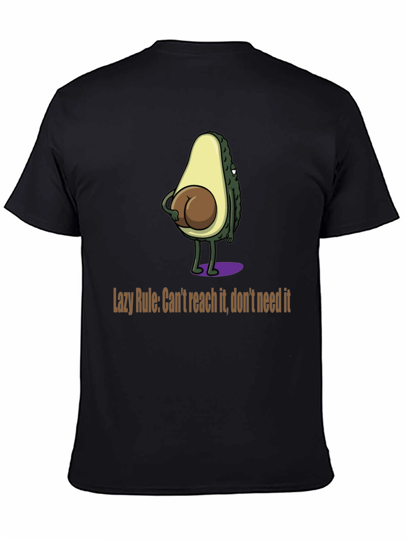 Funny Avocado Booty Graphic T-Shirt - Lazy Rule