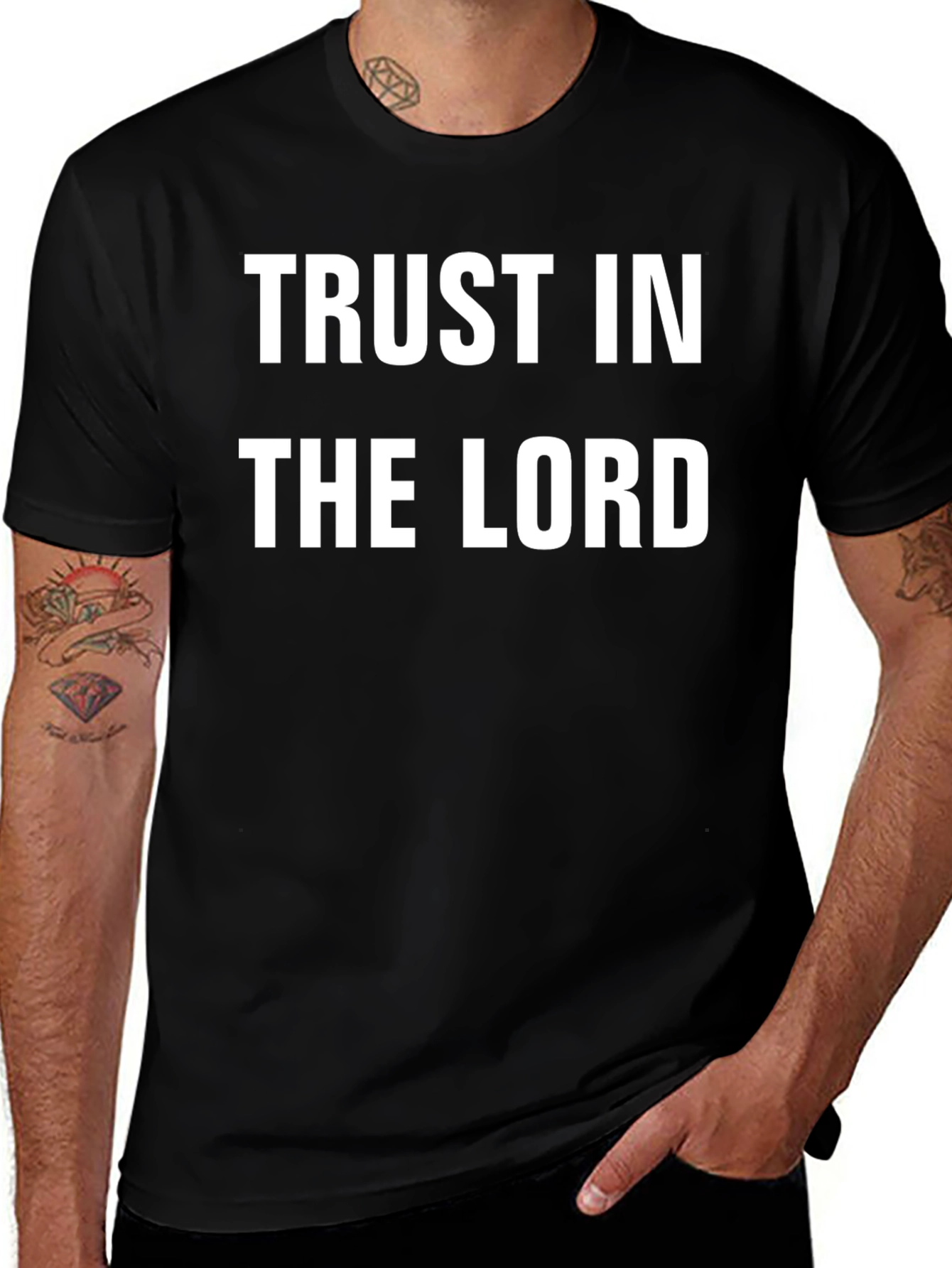 Trust in the Lord Black Christian T-Shirt