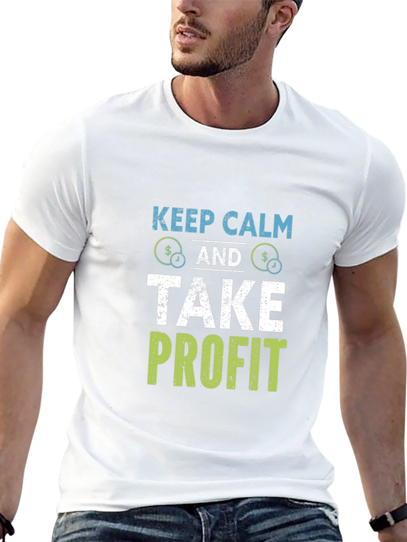 Keep Calm & Take Profit Black T-Shirt