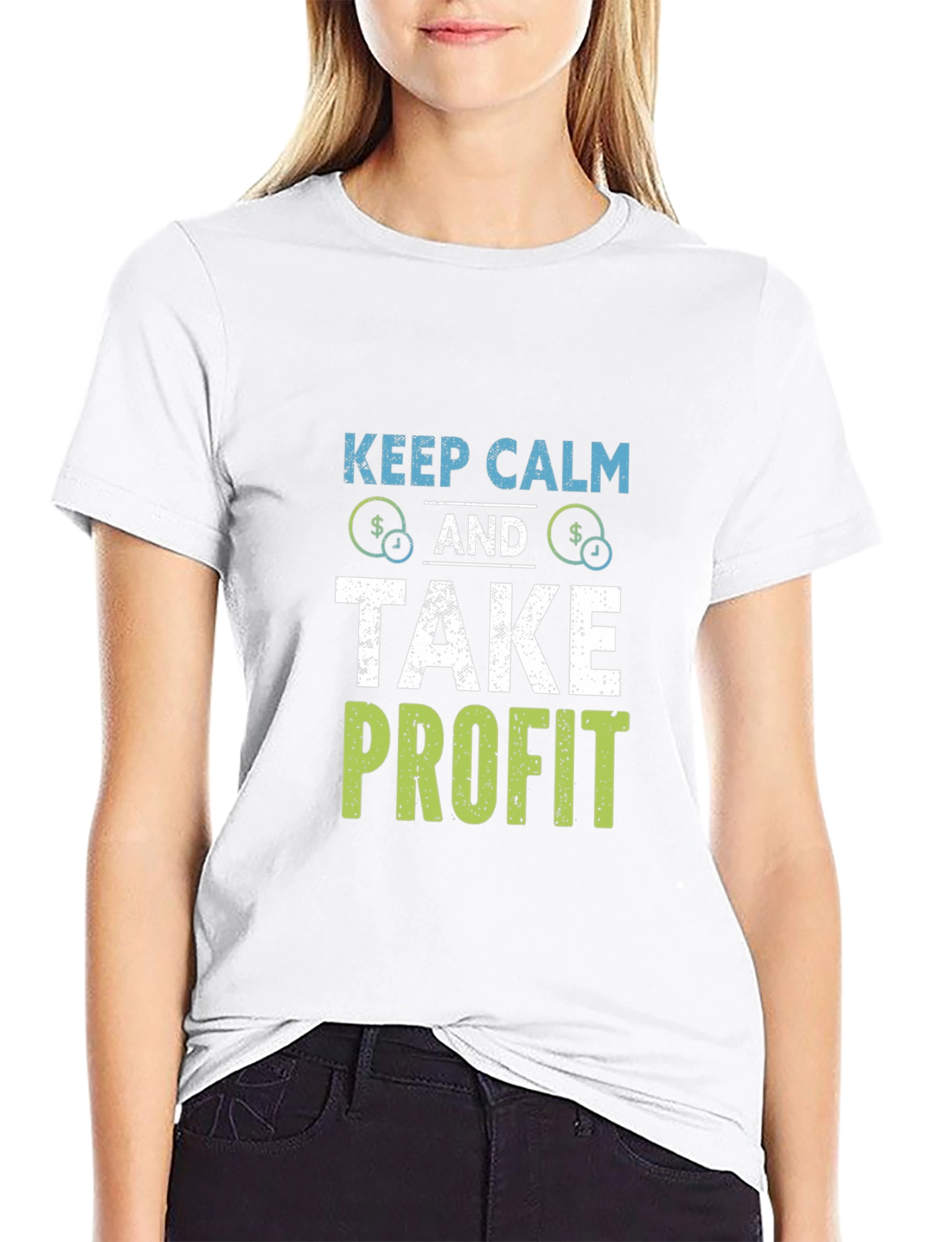 Keep Calm & Take Profit Black T-Shirt
