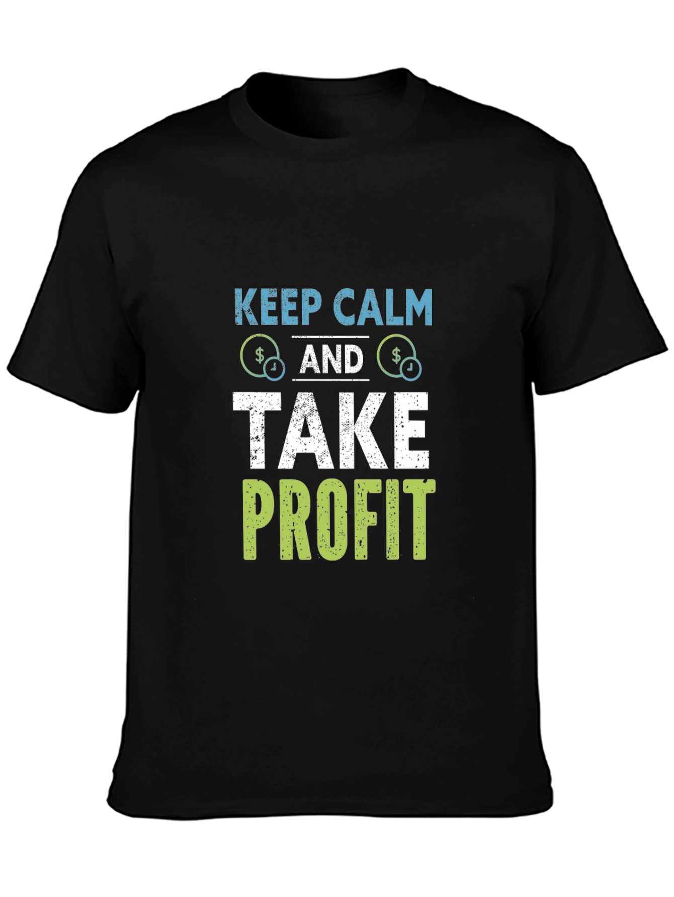 Keep Calm & Take Profit Black T-Shirt