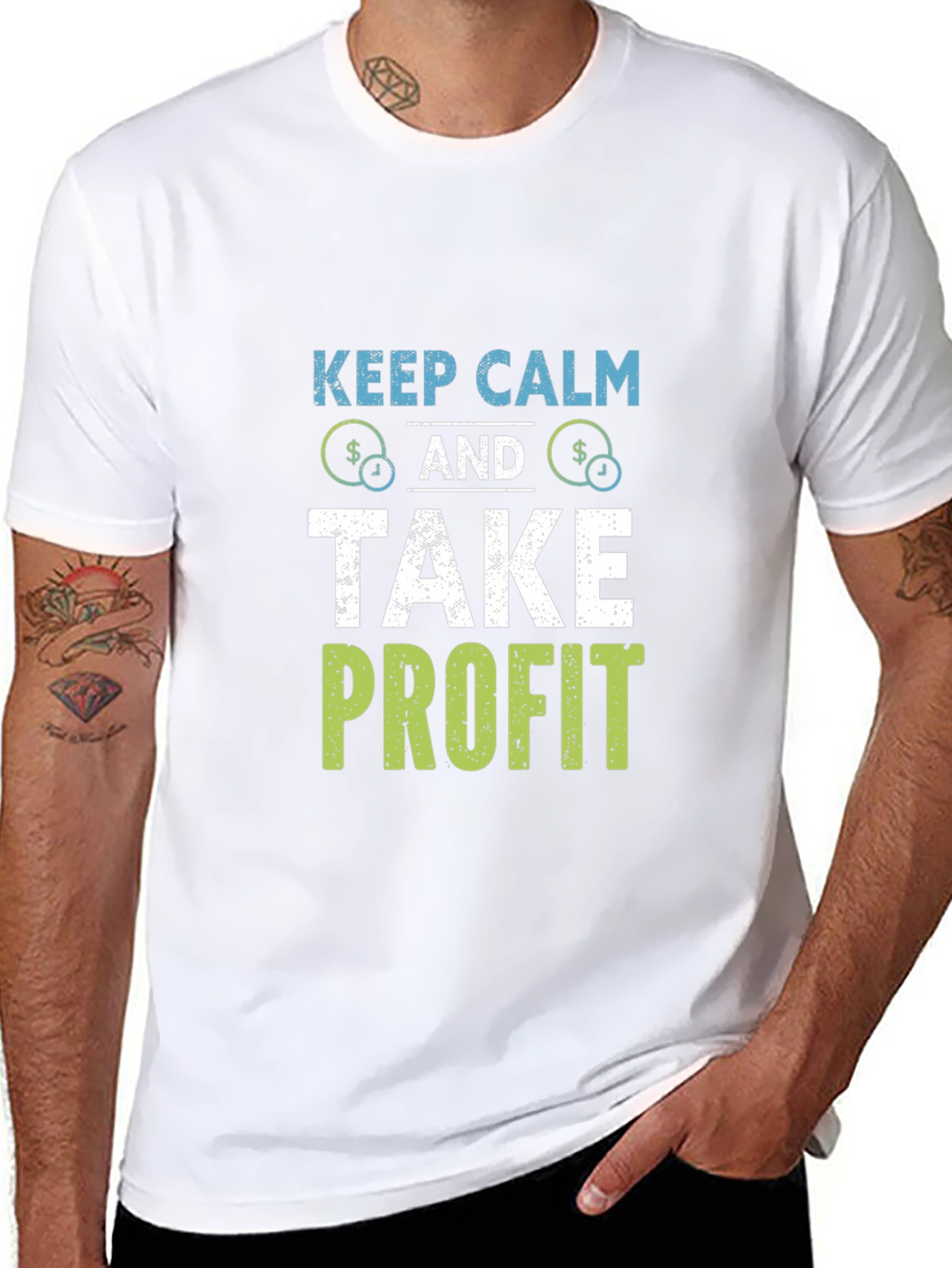Keep Calm & Take Profit Black T-Shirt