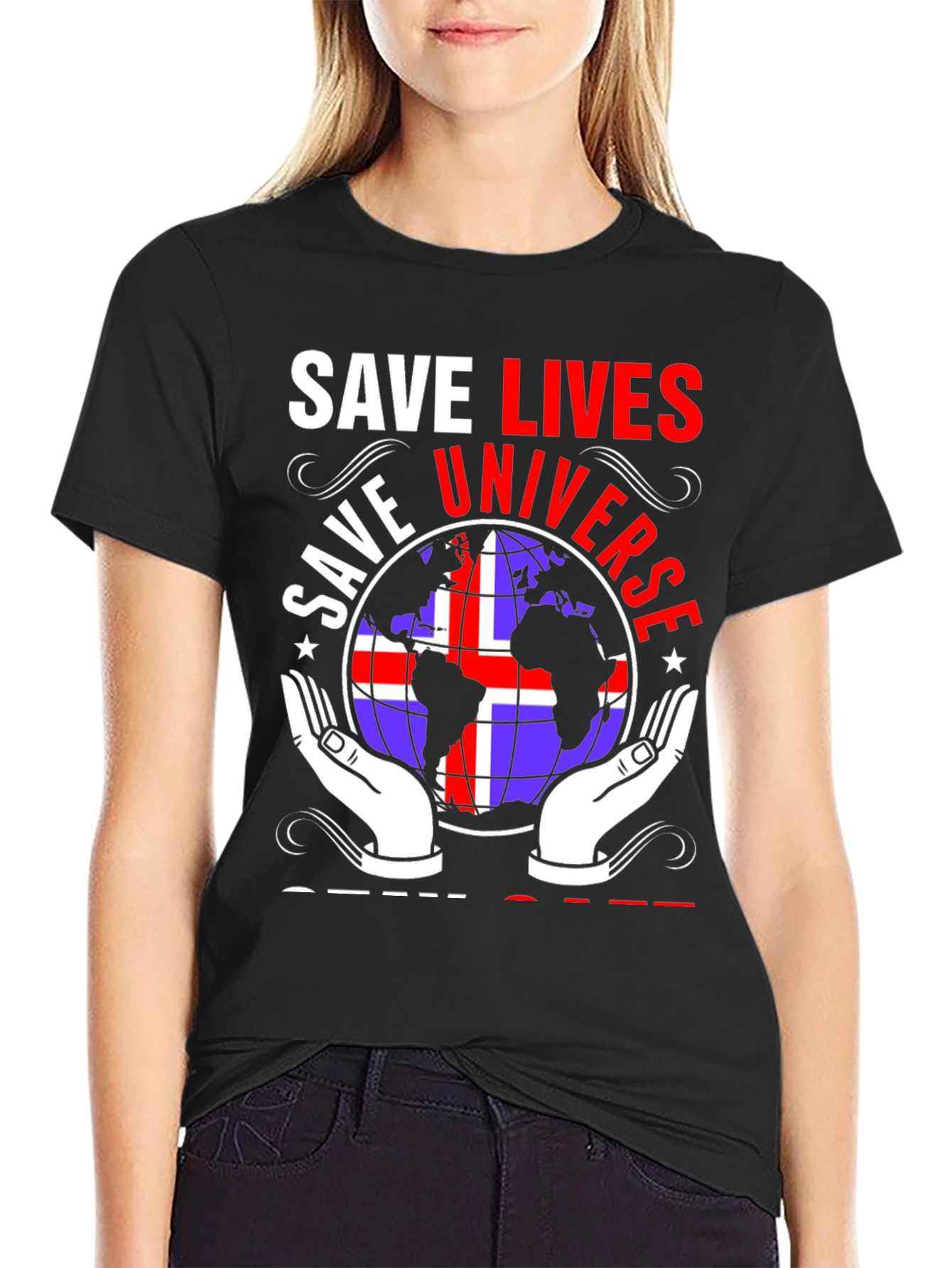 Save Lives Universe Graphic T-Shirt
