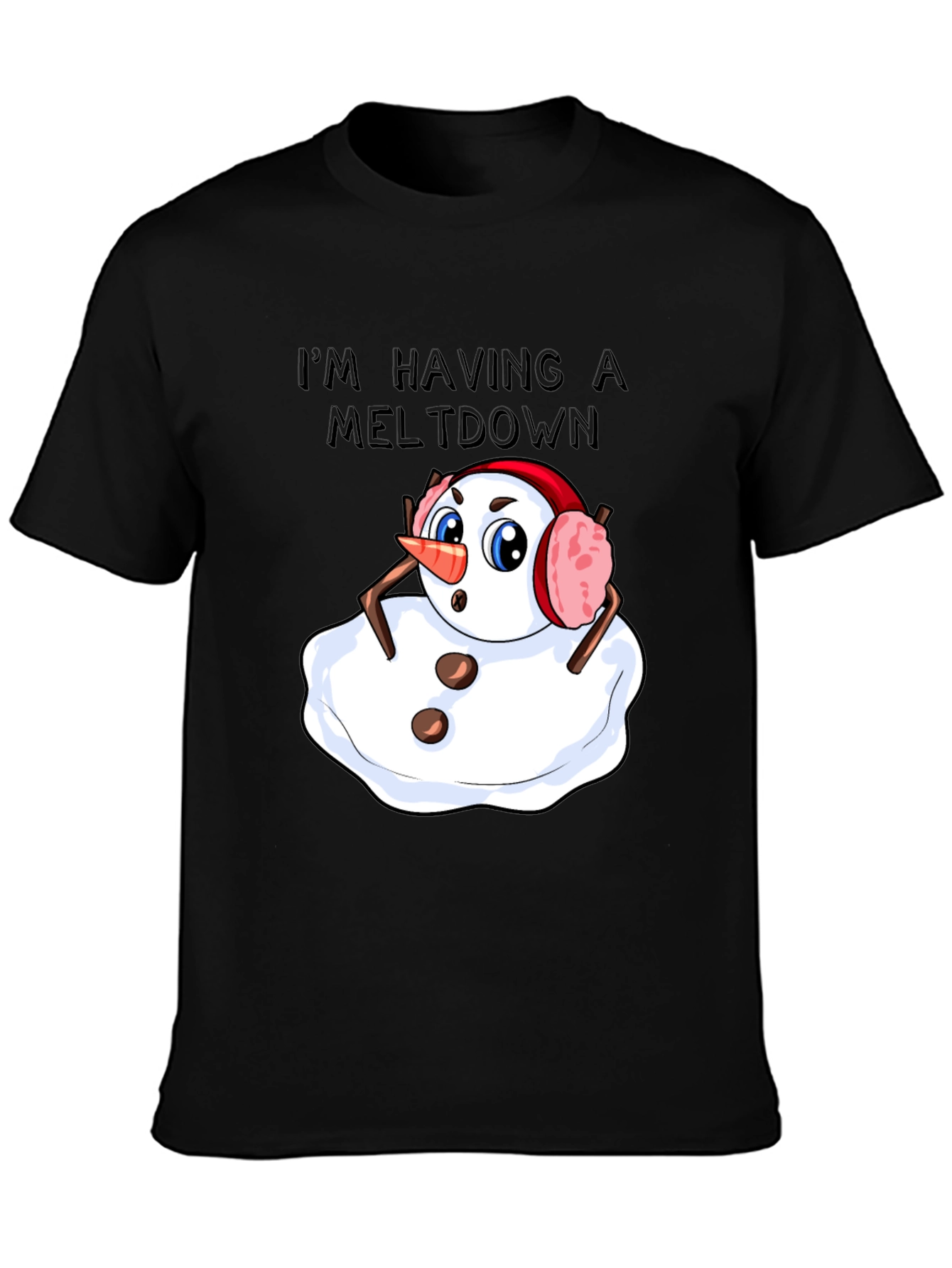 Meltdown Snowman T-Shirt - Funny Holiday Tee