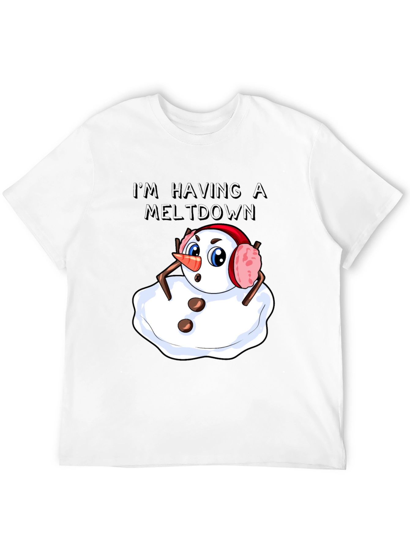 Meltdown Snowman T-Shirt - Funny Holiday Tee