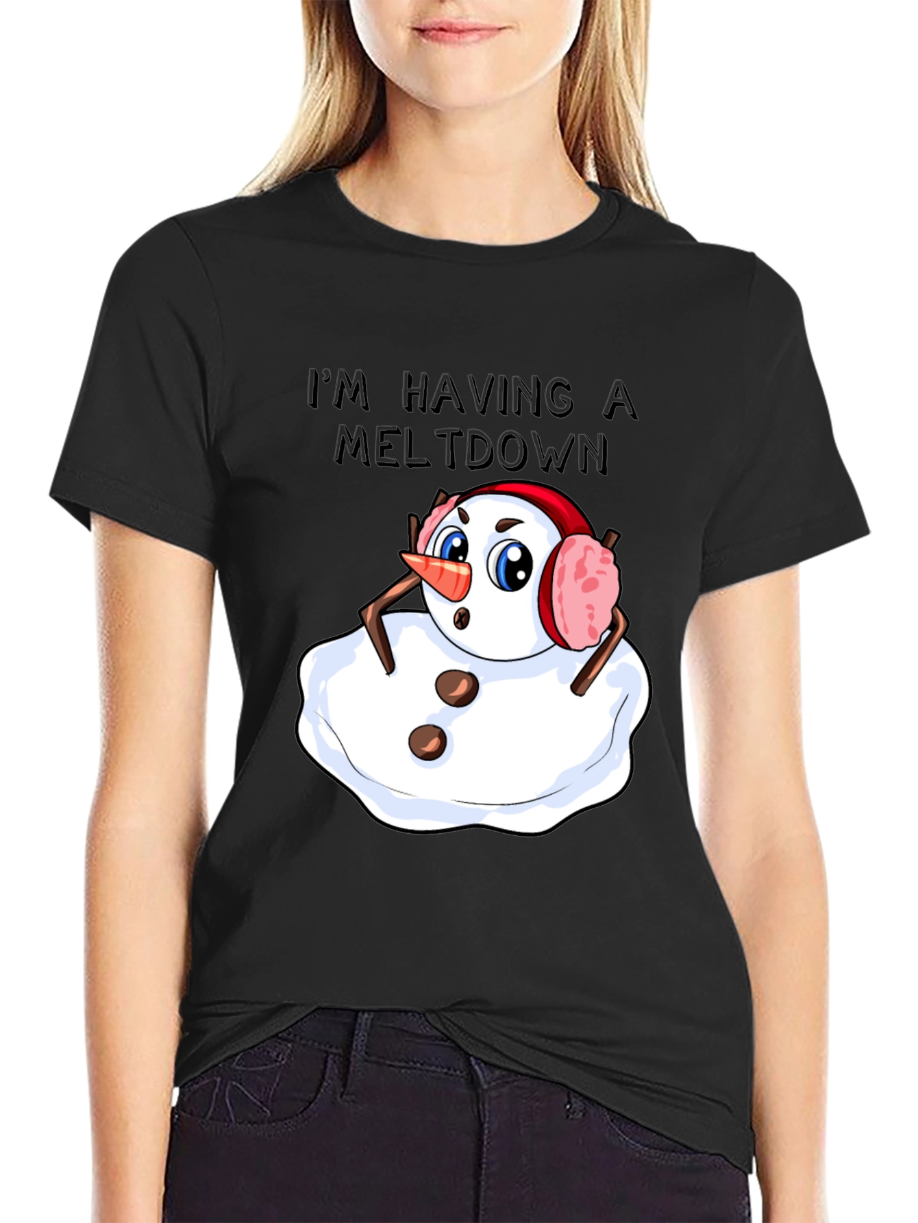 Meltdown Snowman T-Shirt - Funny Holiday Tee