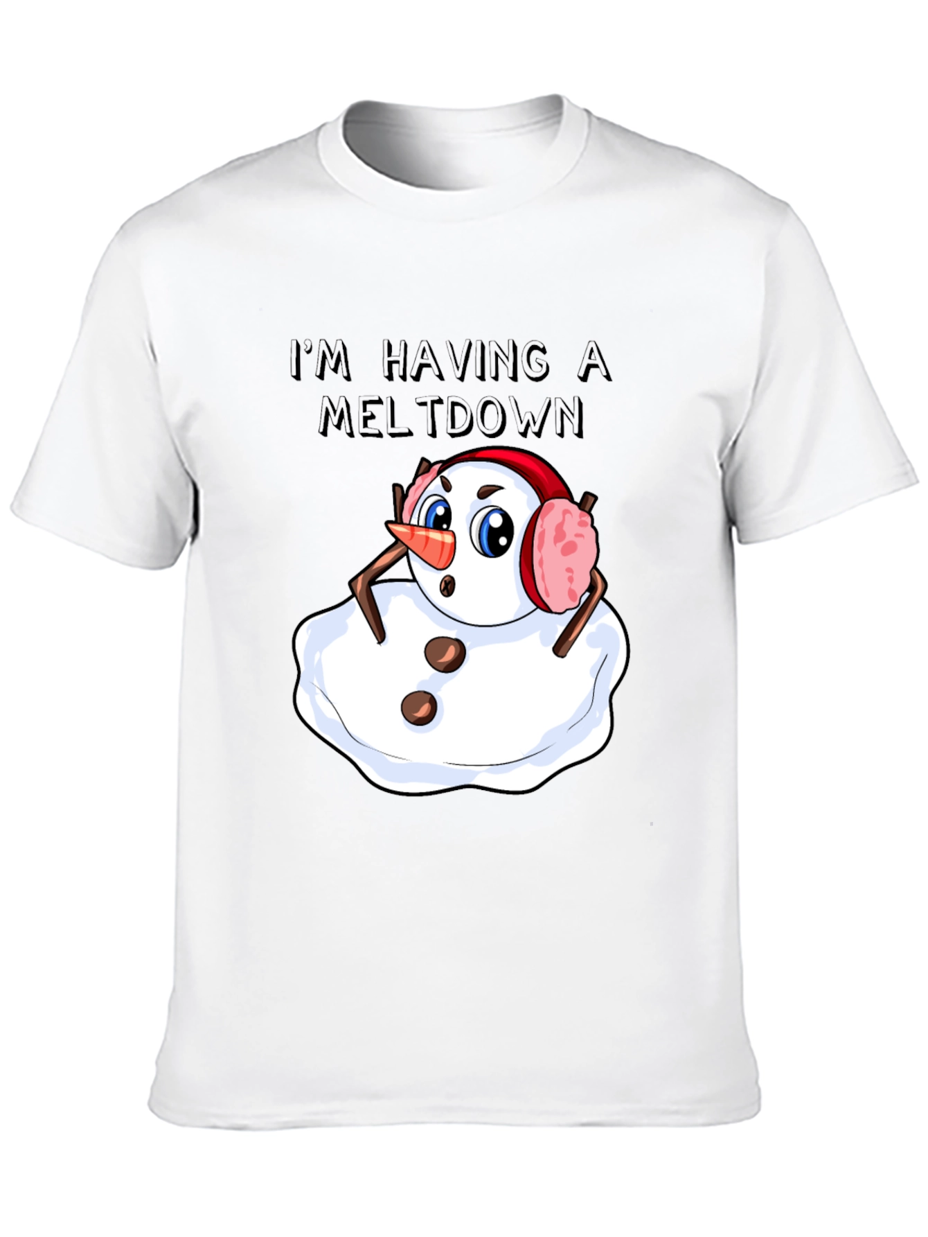 Meltdown Snowman T-Shirt - Funny Holiday Tee
