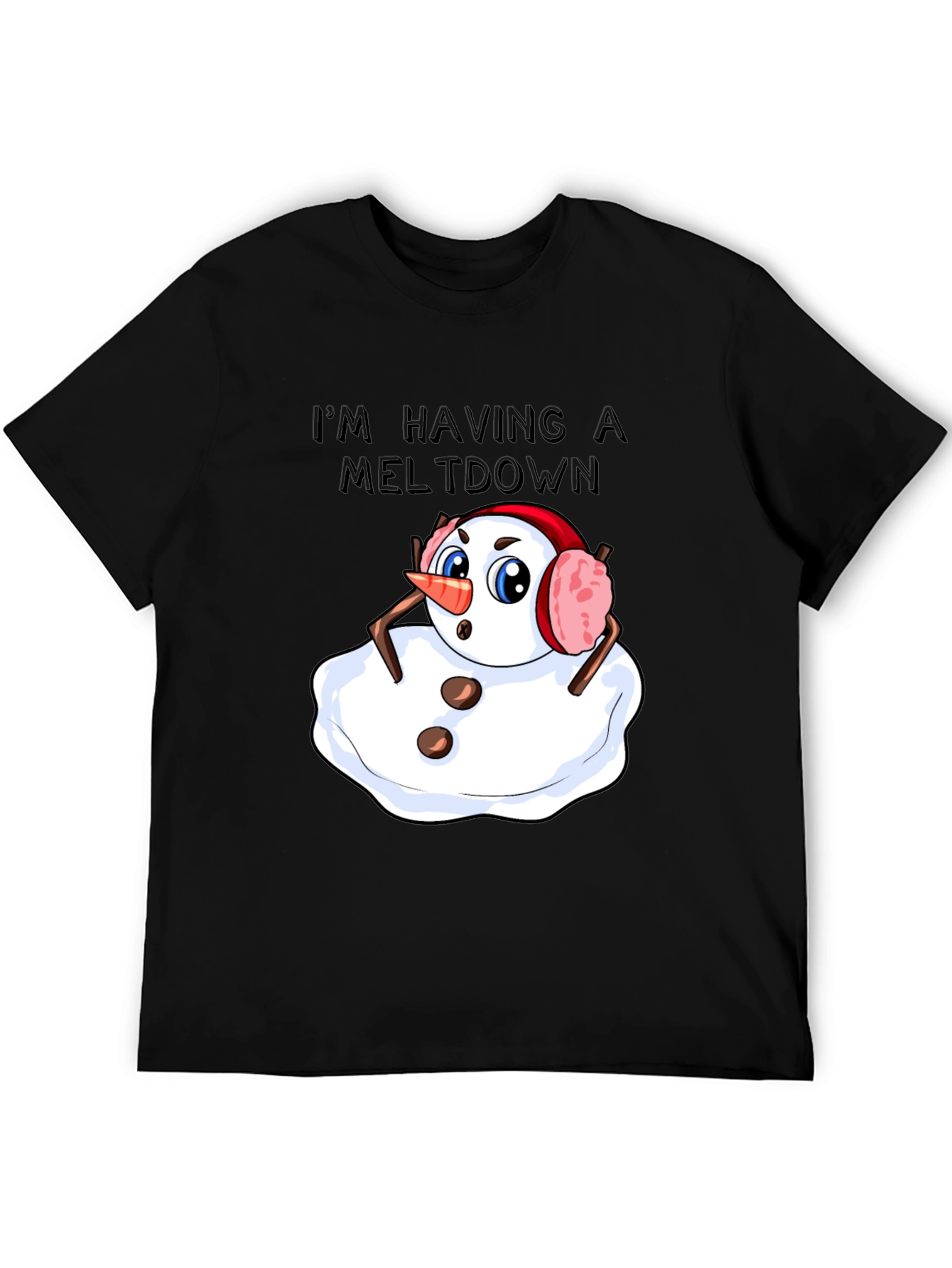 Meltdown Snowman T-Shirt - Funny Holiday Tee
