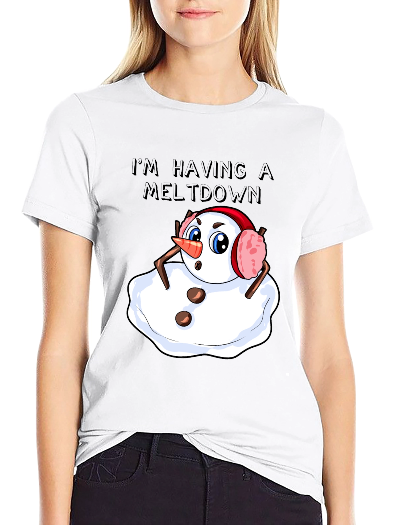 Meltdown Snowman T-Shirt - Funny Holiday Tee