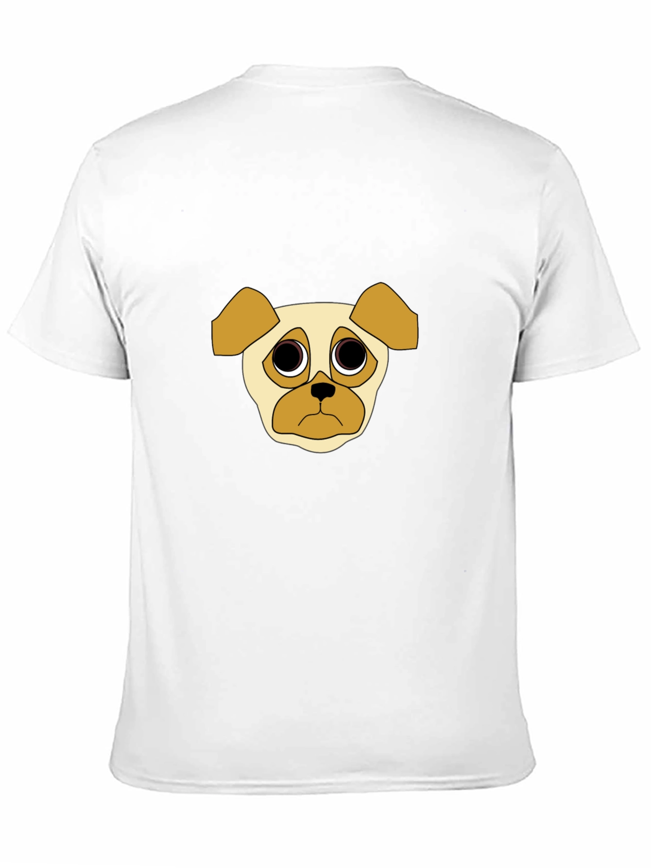 Sad Pug Graphic Tee - Black Cotton Casual T-Shirt