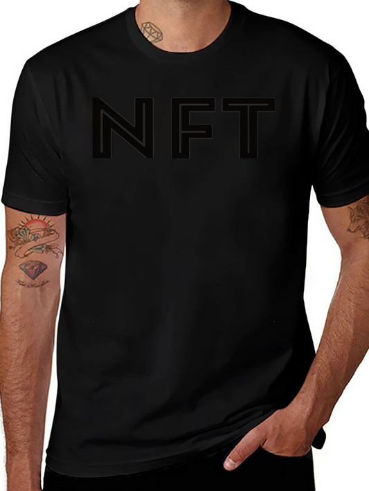 NFT Black Graphic Tee - Trendy Crypto Fashion