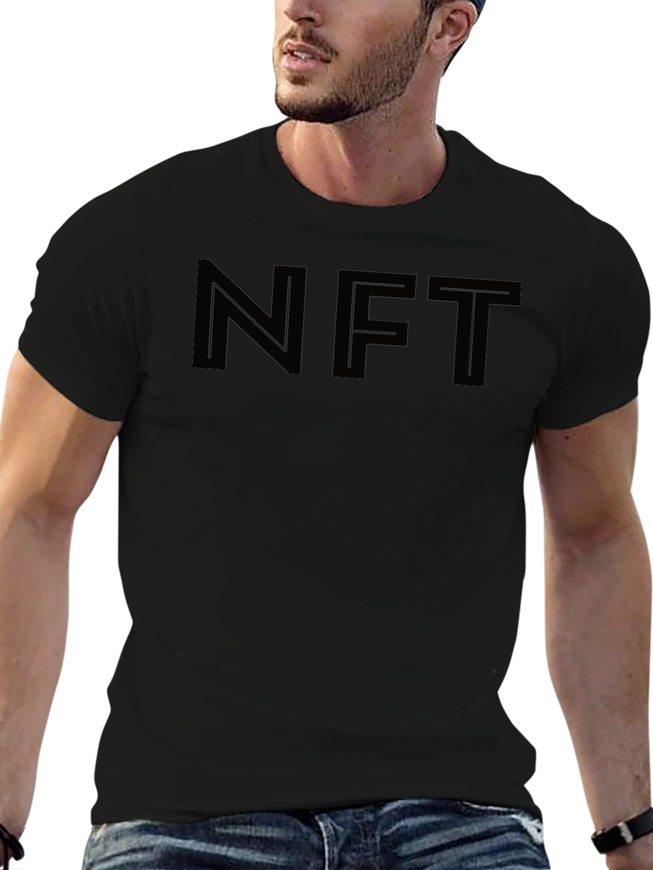 NFT Black Graphic Tee - Trendy Crypto Fashion