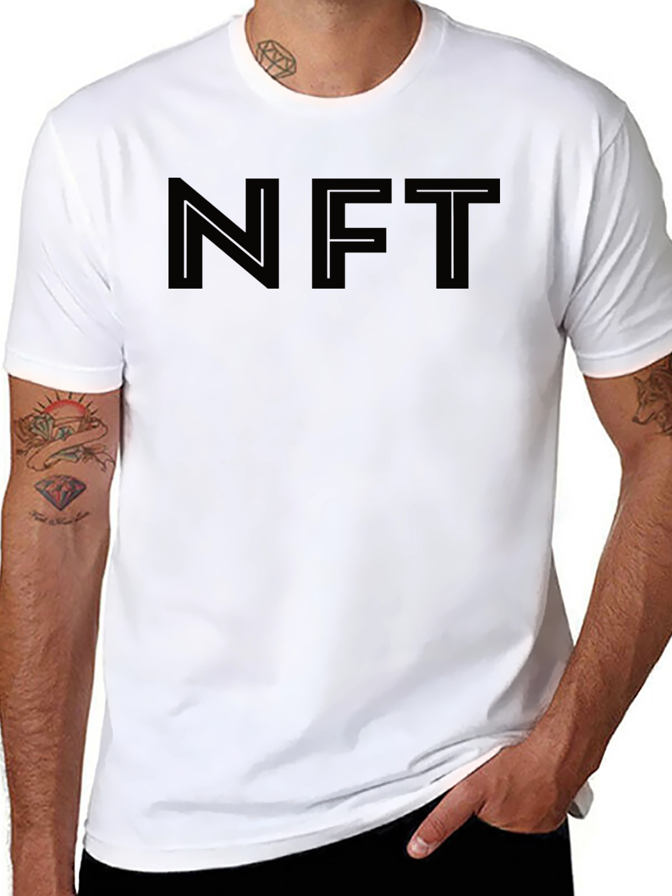 NFT Black Graphic Tee - Trendy Crypto Fashion
