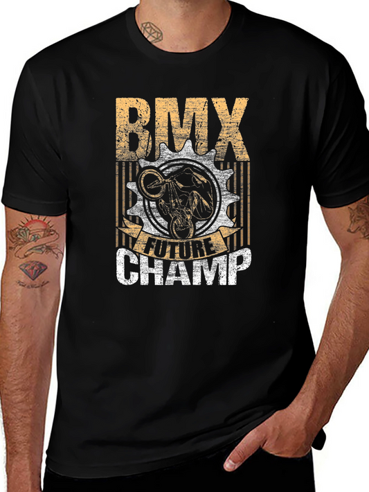 BMX Future Champ Graphic Tee - Black Cotton T-Shirt