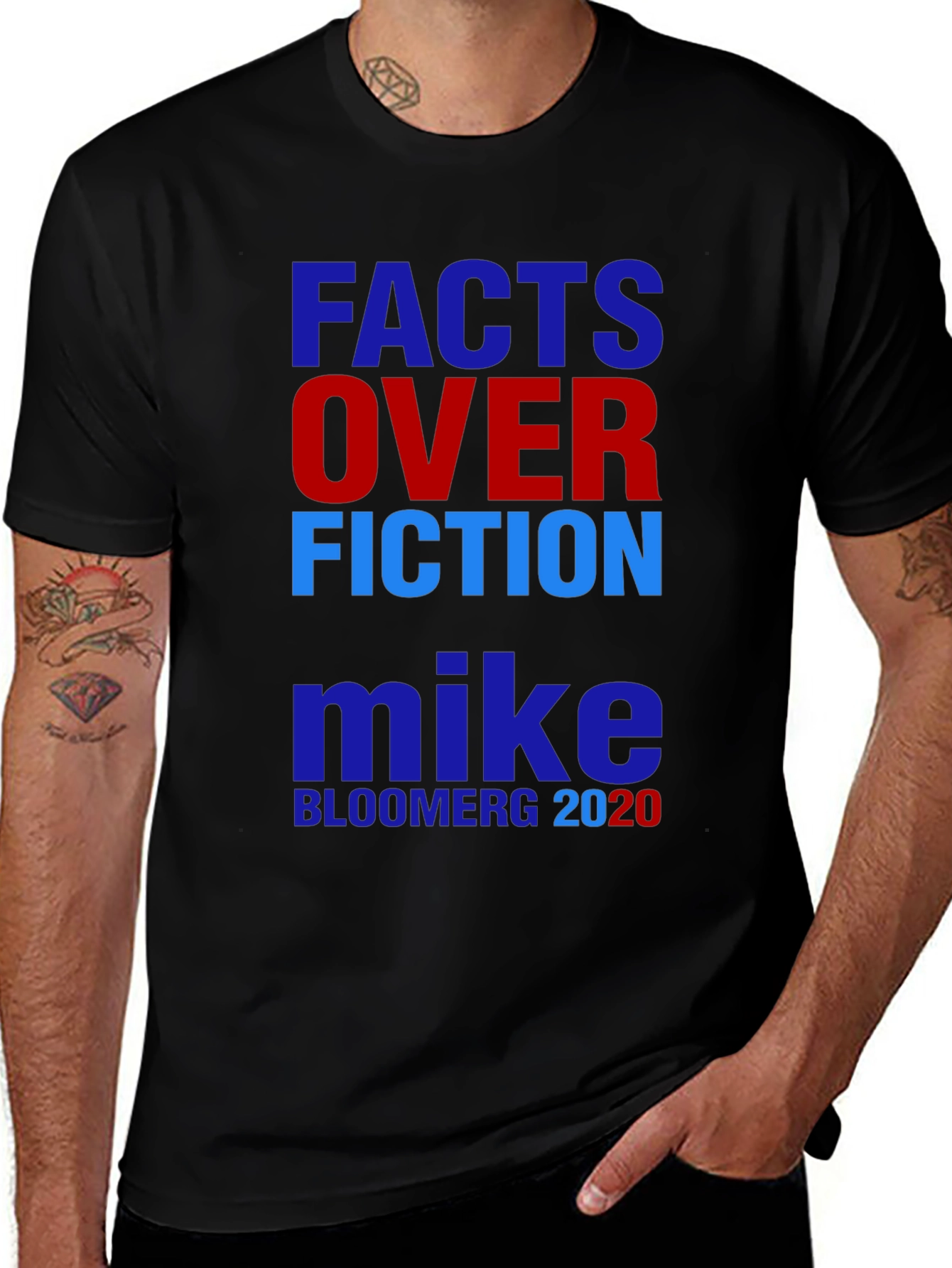 Facts Over Fiction Mike Bloomberg 2020 T-Shirt