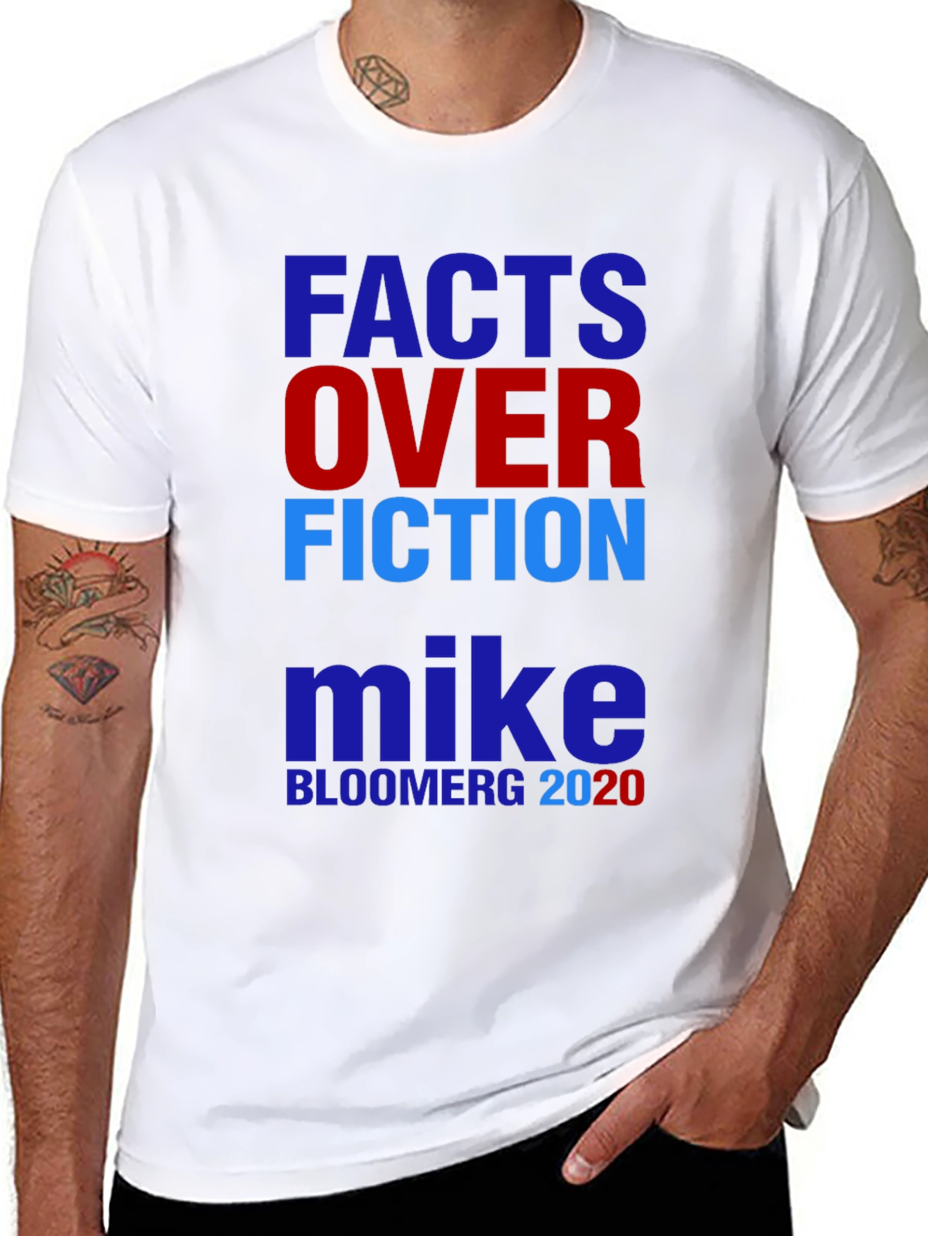Facts Over Fiction Mike Bloomberg 2020 T-Shirt