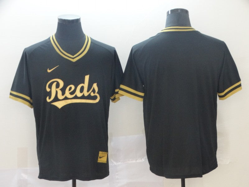 Men's Cincinnati Reds Black Replica Blank Jerseys