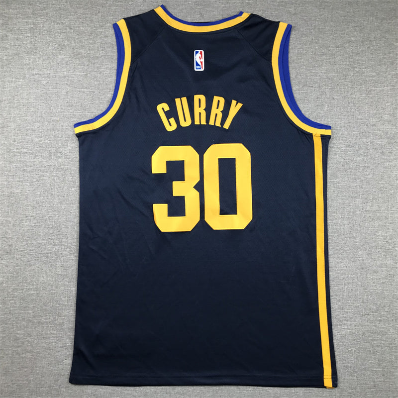 Men's Golden State Warriors Stephen Curry #30 Navy Swingman Jerseys - Statement Edition