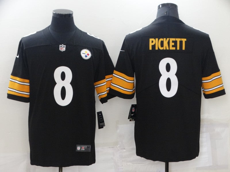 Men's Pittsburgh Steelers Kenny Pickett #8 Black Game Jerseys