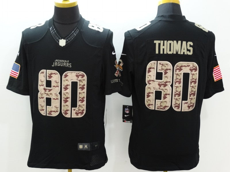 Men's Jacksonville Jaguars Mike Thomas #80 Black Game Jerseys