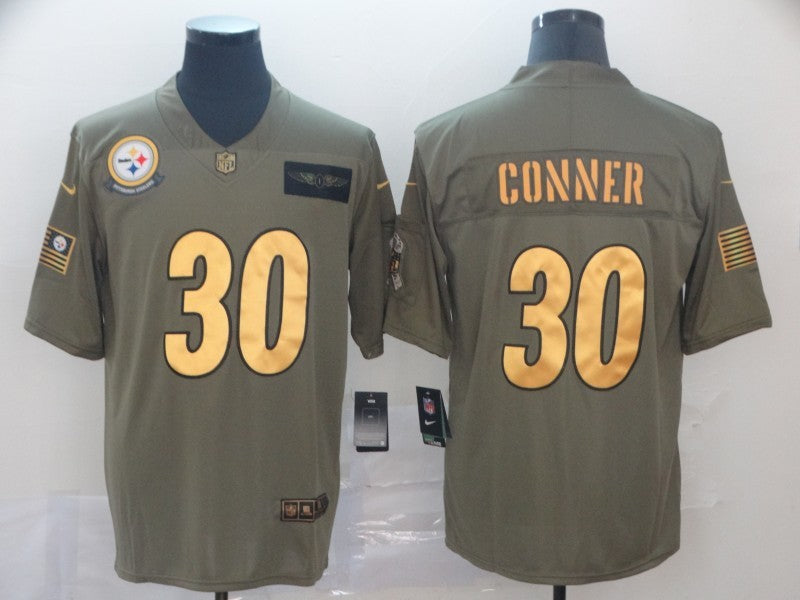 Men's Pittsburgh Steelers James Conner #30 Brown Game Player Jerseys
