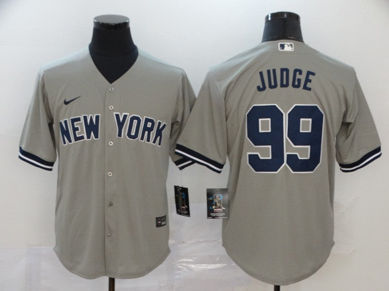 Men's New York Yankees Aaron Judge #99 Gray Replica Baseball Jerseys