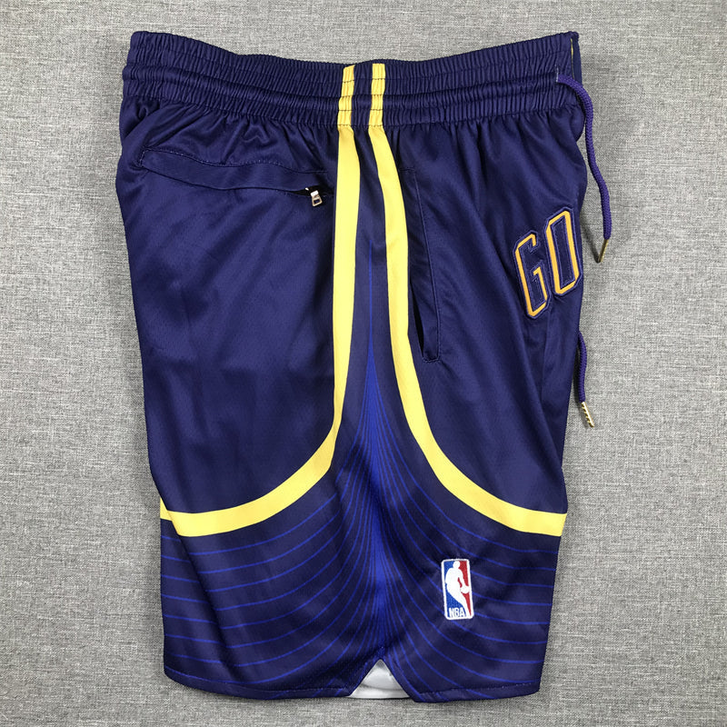 Men's Golden State Warriors Navy Statement Edition Pocket Shorts1
