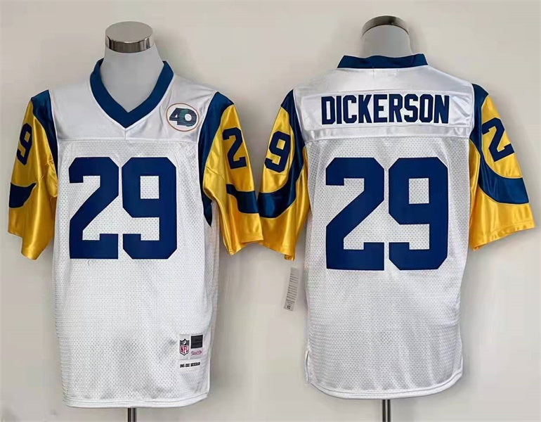Men's San Louis Rams Eric Dickerson Mitchell & Ness White Legacy Replica Jerseys