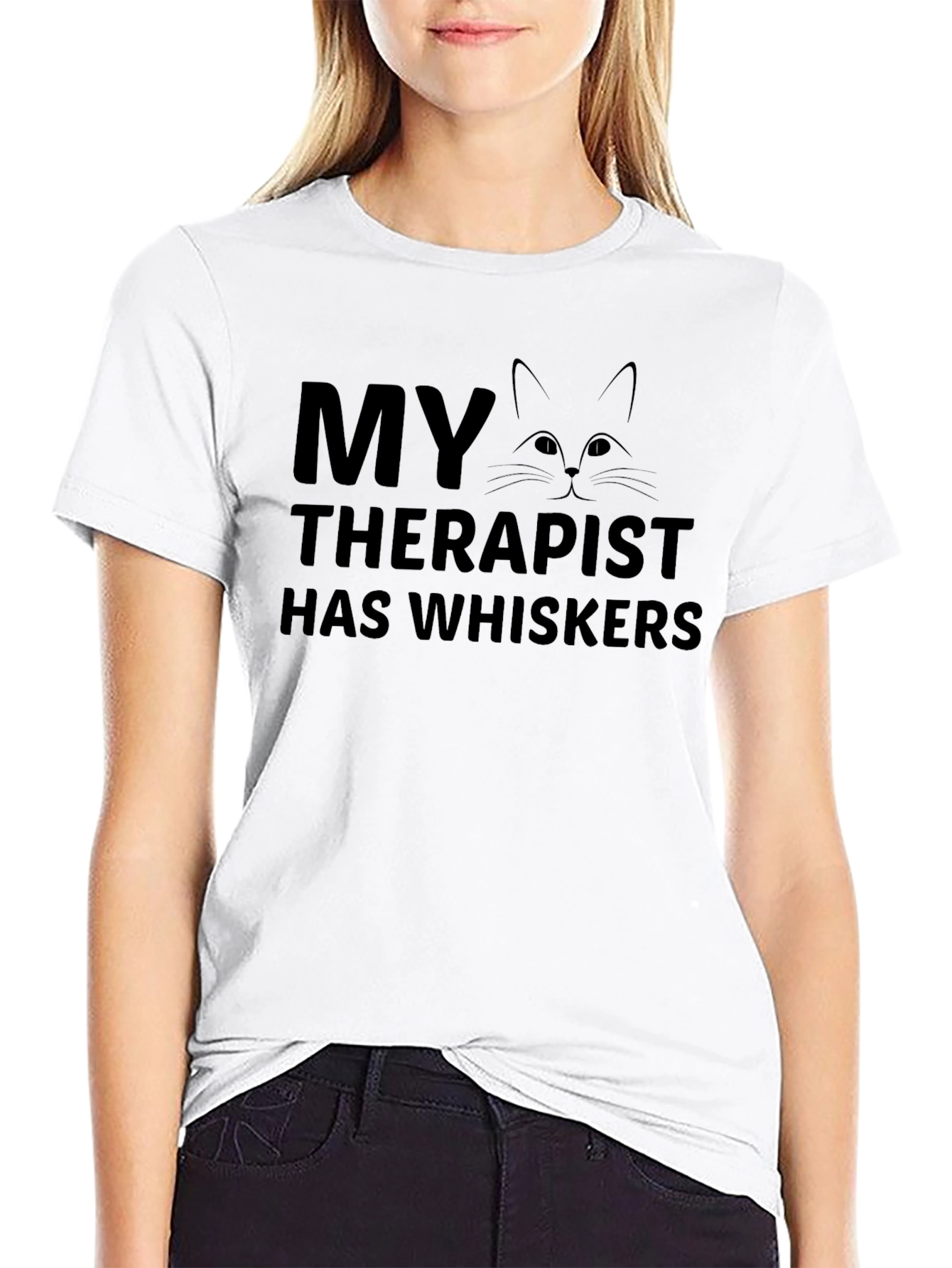 My Therapist Has Whiskers Cat Lover T-Shirt