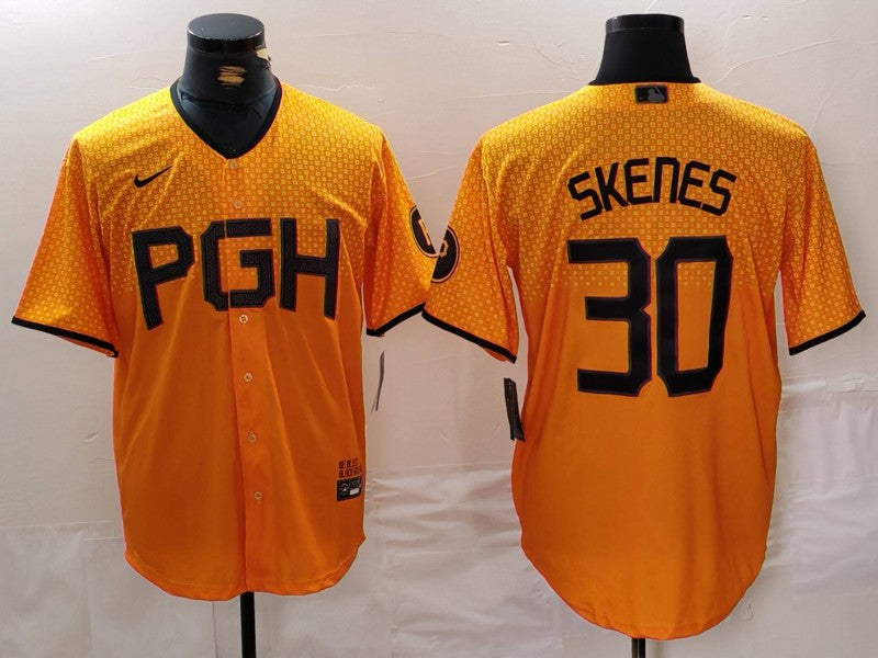 Men's Pittsburgh Pirates Paul Skenes #30 Gold City Connect Limited Player Jerseys