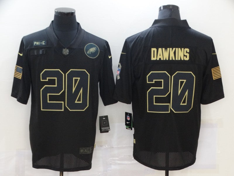 Men's Philadelphia Eagles Brian Dawkins #20 Black Team Game Jerseys
