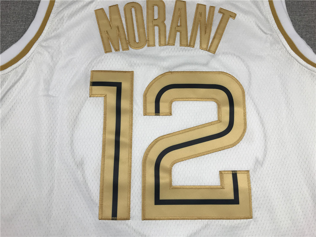 Men's Memphis Grizzlies Ja Morant #12 White Classics Swingman Jerseys