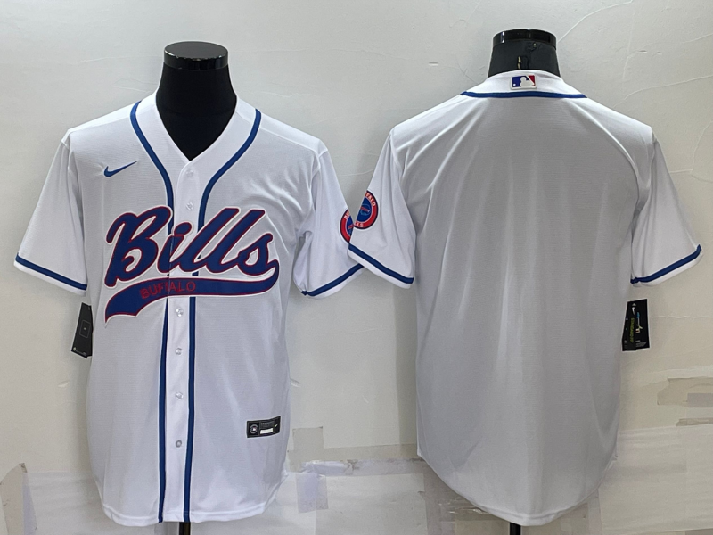Men's Buffalo Bills White Blank Jerseys