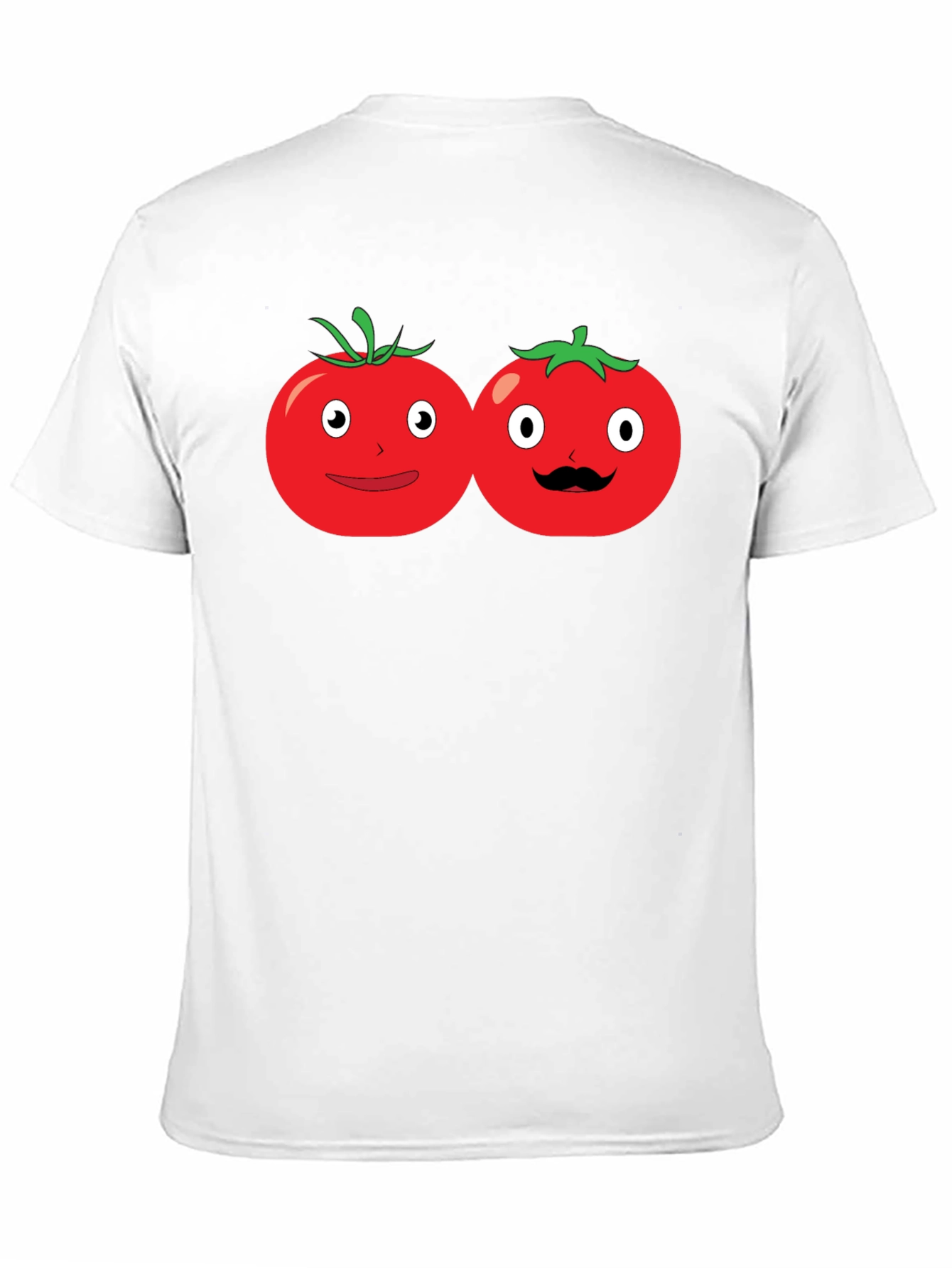 Tomato Cartoon Graphic Black T-Shirt