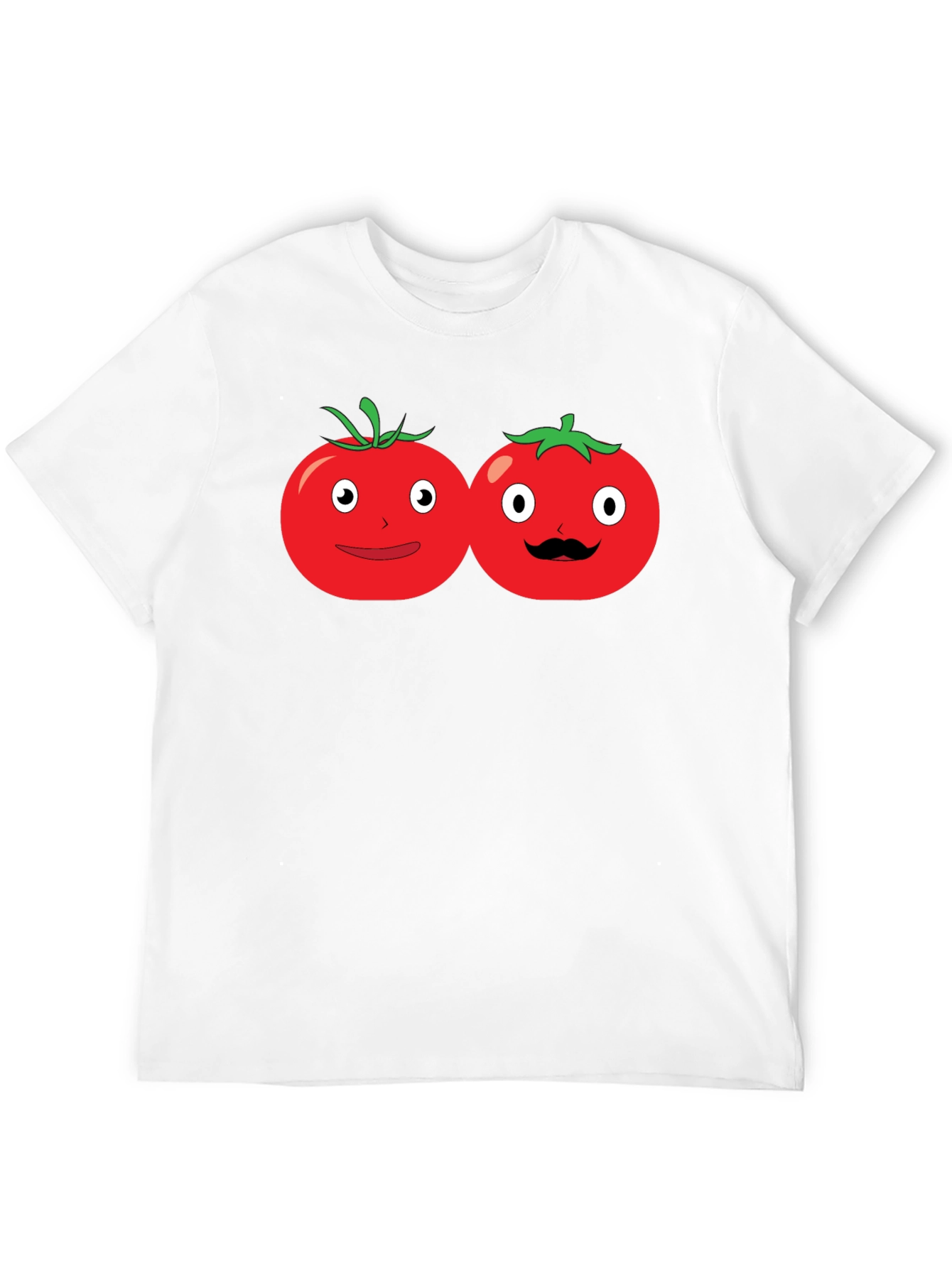 Tomato Cartoon Graphic Black T-Shirt