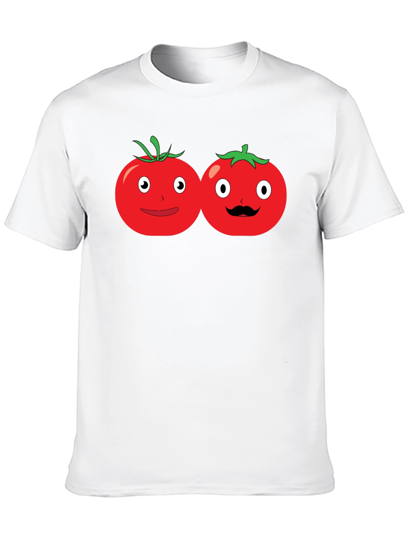 Tomato Cartoon Graphic Black T-Shirt