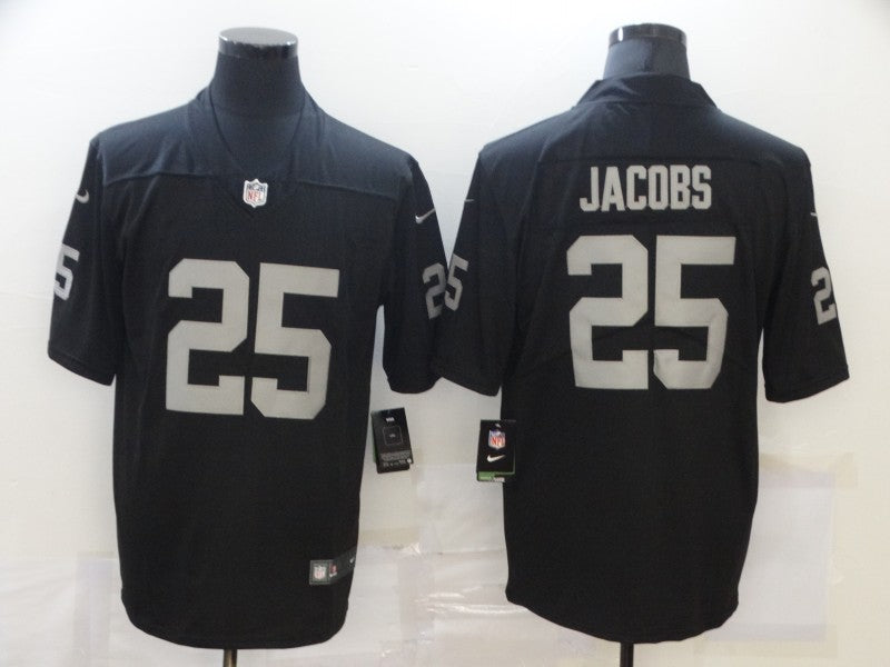 Men's Las Vegas Raiders Josh Jacobs #25 Black Game Jerseys