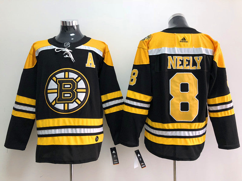 Men's Boston Bruins Cam Neely #8 Black Replica Jerseys