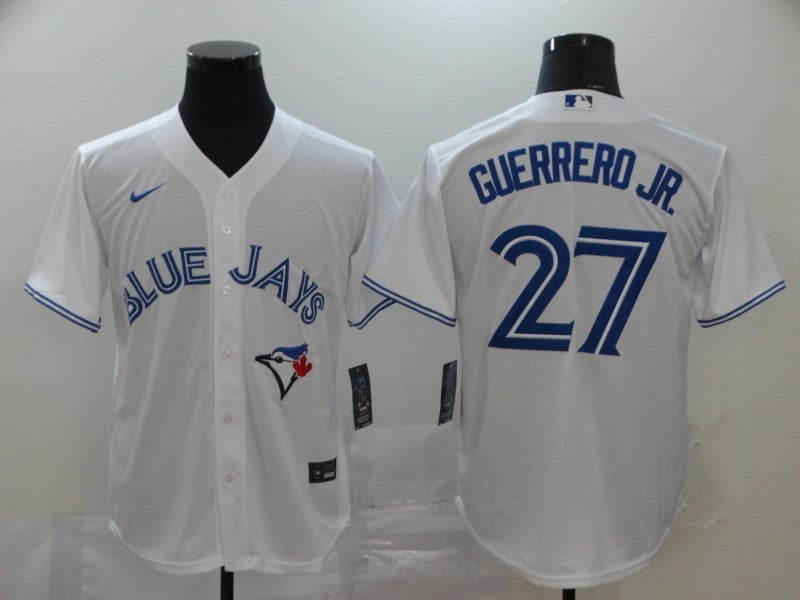 Men's Toronto Blue Jays Vladimir Guerrero Jr. #27 White Replica Baseball Jerseys