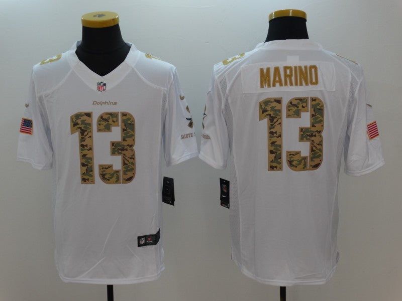 Men's Miami Dolphins Dan Marino #13 White Game Player Jerseys