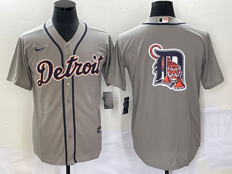 Men's Detroit Tigers Gray Replica Team Jerseys
