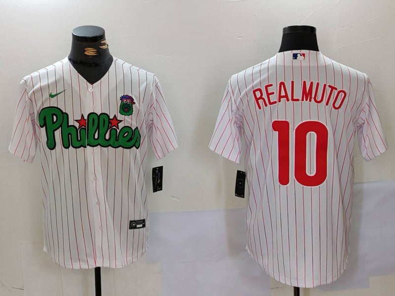 Men's Philadelphia Phillies J.T. Realmuto #10 White Limited Player Jerseys