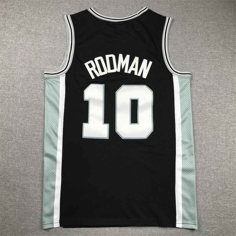 Men's San Antonio Spurs Dennis Rodman #10 Black 1993-94 Hardwood Classics Swingman Jerseys